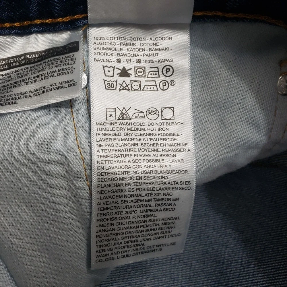 Levi's 505 Jeans Mens 38x30‎ Blue Straight Leg Denim Medium Wash